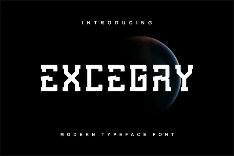 Excegry Font Free Download FreeFontDL