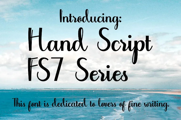 Script Hand 8 Hand Script - F7 Series Font - FreeFontDL
