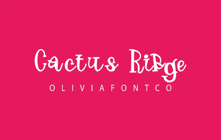 Cactus Ridge Font - FreeFontDL